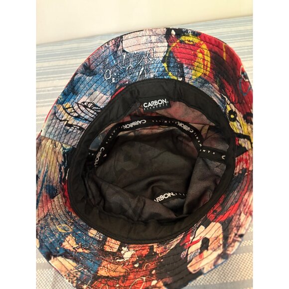 Abstract Graffiti Tattoo Multicolor Print Bucket Hat By Carbon Elements Sun Fish - Picture 7 of 7